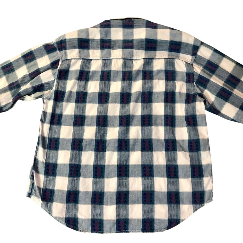 Vintage Details Blouse Womens M Used Plaid - Picture 11 of 11